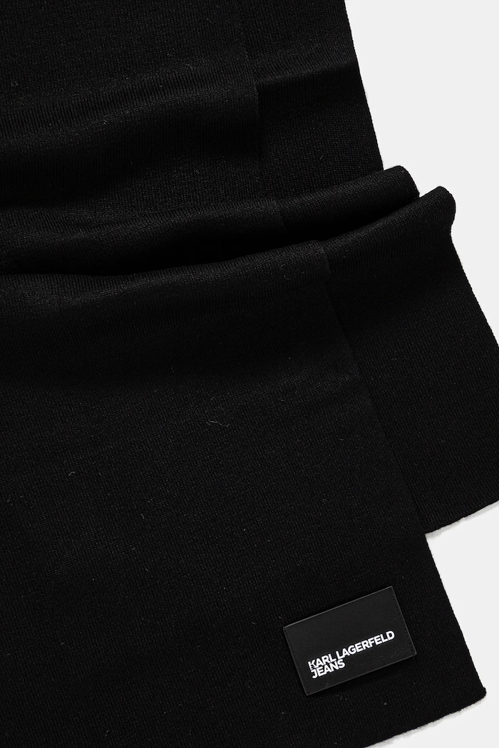 Karl Lagerfeld Jeans cappello e sciarpa con aggiunta di lana nero A1W33191