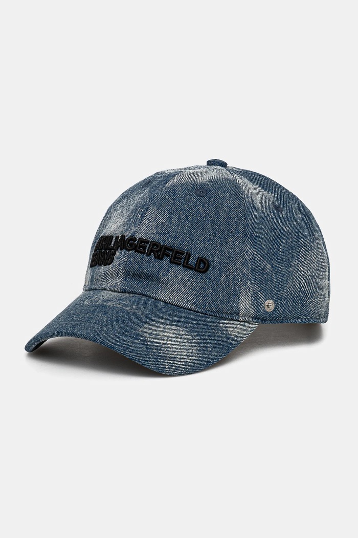 Karl Lagerfeld Jeans farmer baseball sapka aplikációval kék A1W33119