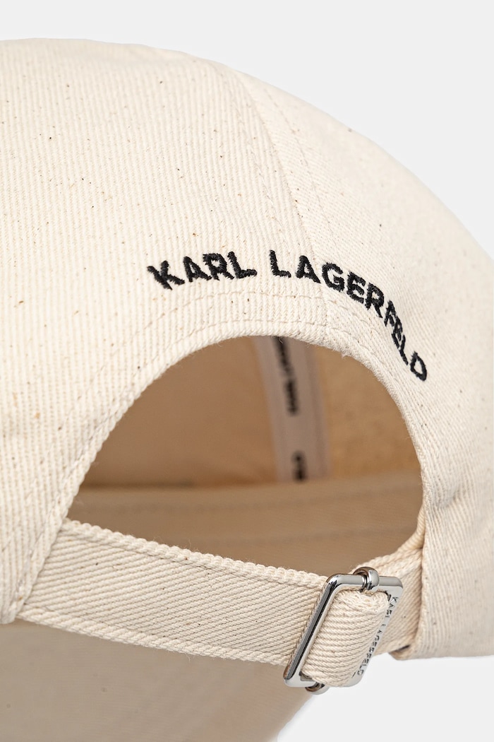 Kiegészítők Karl Lagerfeld pamut baseball sapka A1W33071 bézs