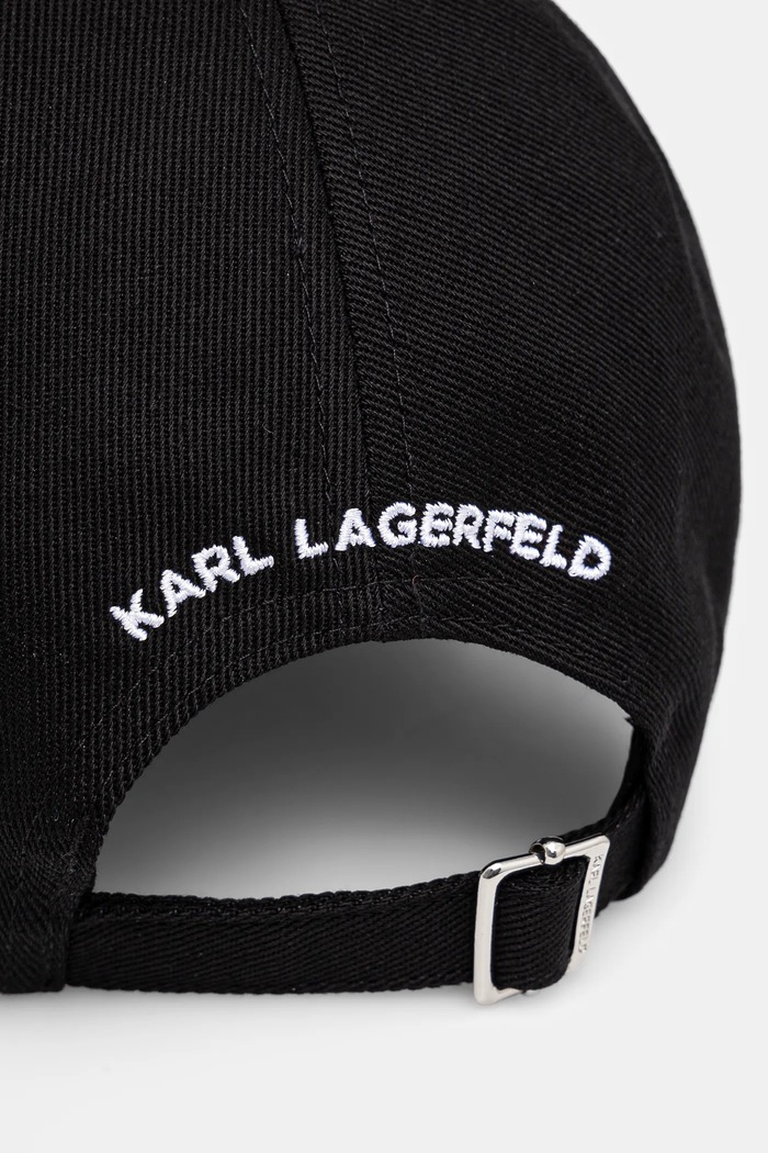 Doplnky Bavlnená šiltovka Karl Lagerfeld K/ESSENTIAL A1W33071 čierna