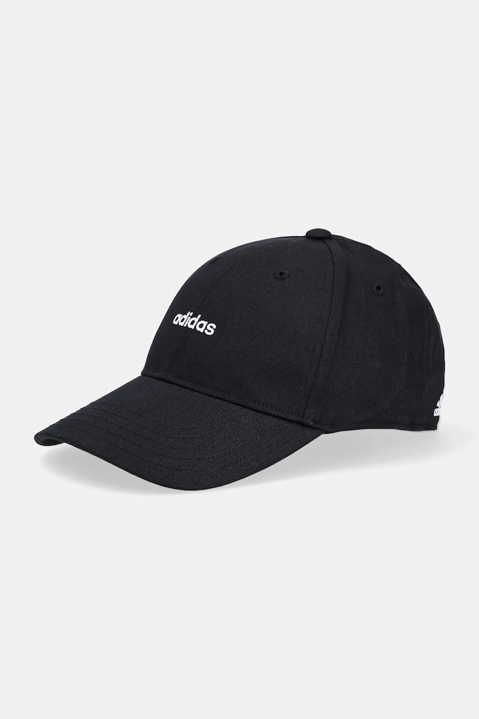 adidas czapka z daszkiem bawełniana Essentials aplikacja czarny IY7764