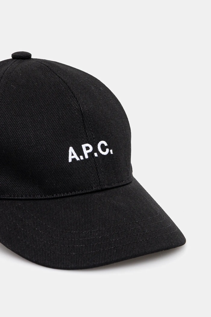 A.P.C. Бавовняна бейсболка A.P.C. casquette charlie COHFK.M24069 чорний SS25