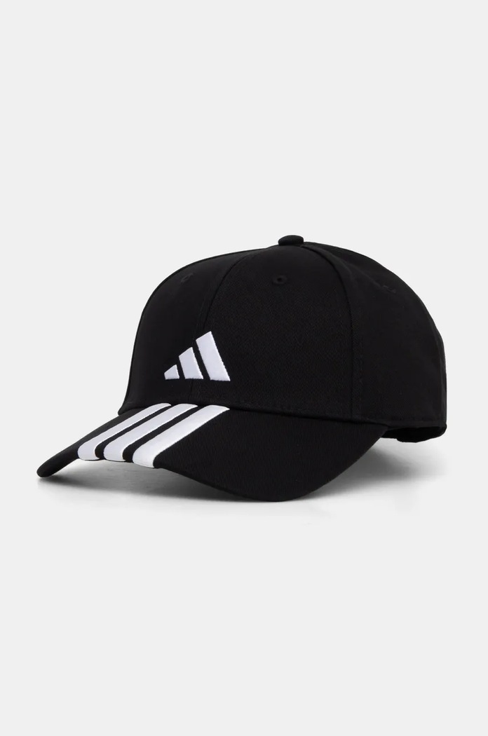 adidas czapka z daszkiem bawełniana BBALL 3S CAP NL aplikacja czarny JG1072