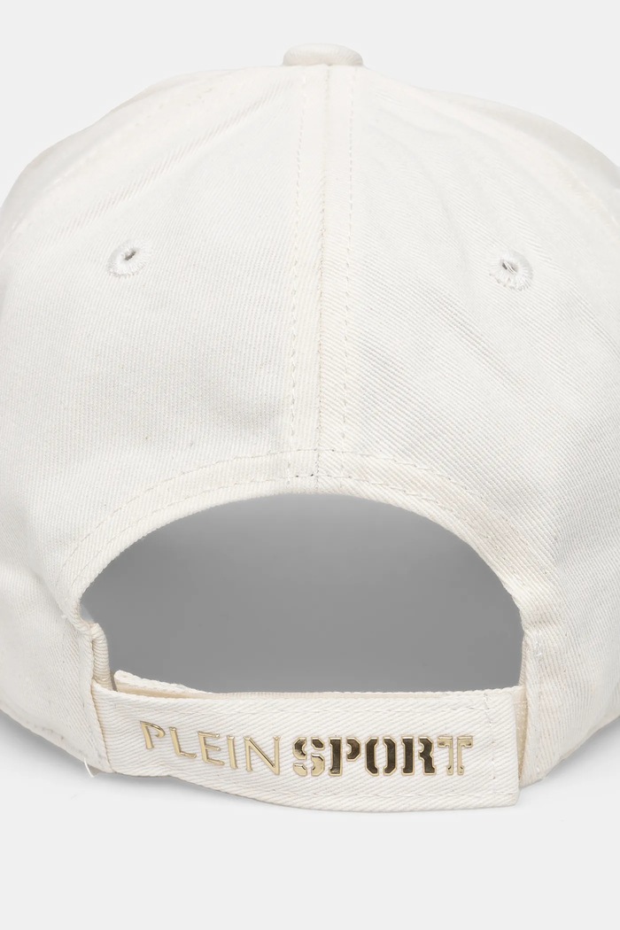 Akcesoria PLEIN SPORT czapka z daszkiem bawełniana SADA.UAC0498.STE003N beżowy