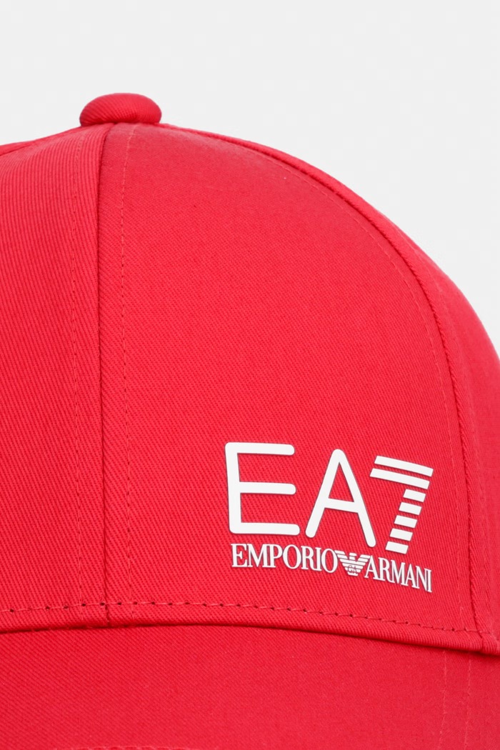 EA7 Emporio Armani czapka z daszkiem bawełniana AF11989.7X000005 czerwony SS26