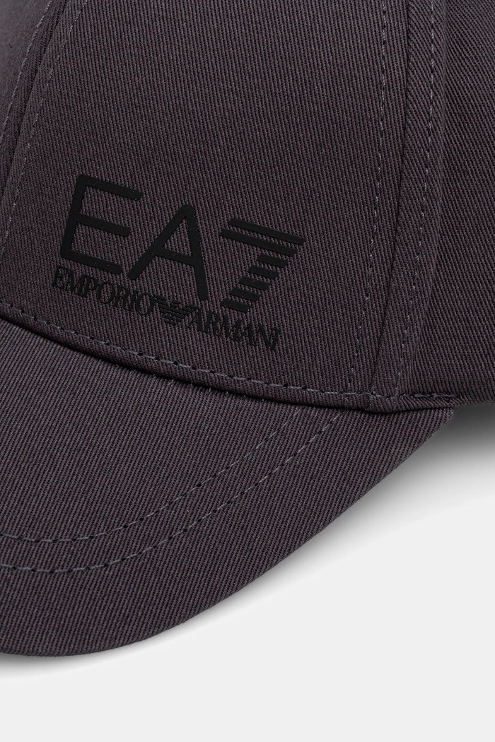 EA7 Emporio Armani czapka z daszkiem bawełniana AF11989.7X000005 szary SS26