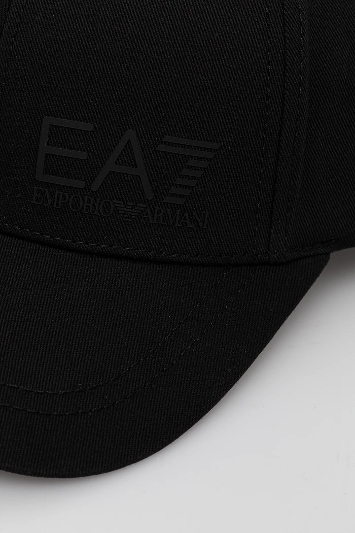 EA7 Emporio Armani czapka z daszkiem bawełniana czarny AF11989.7X000005