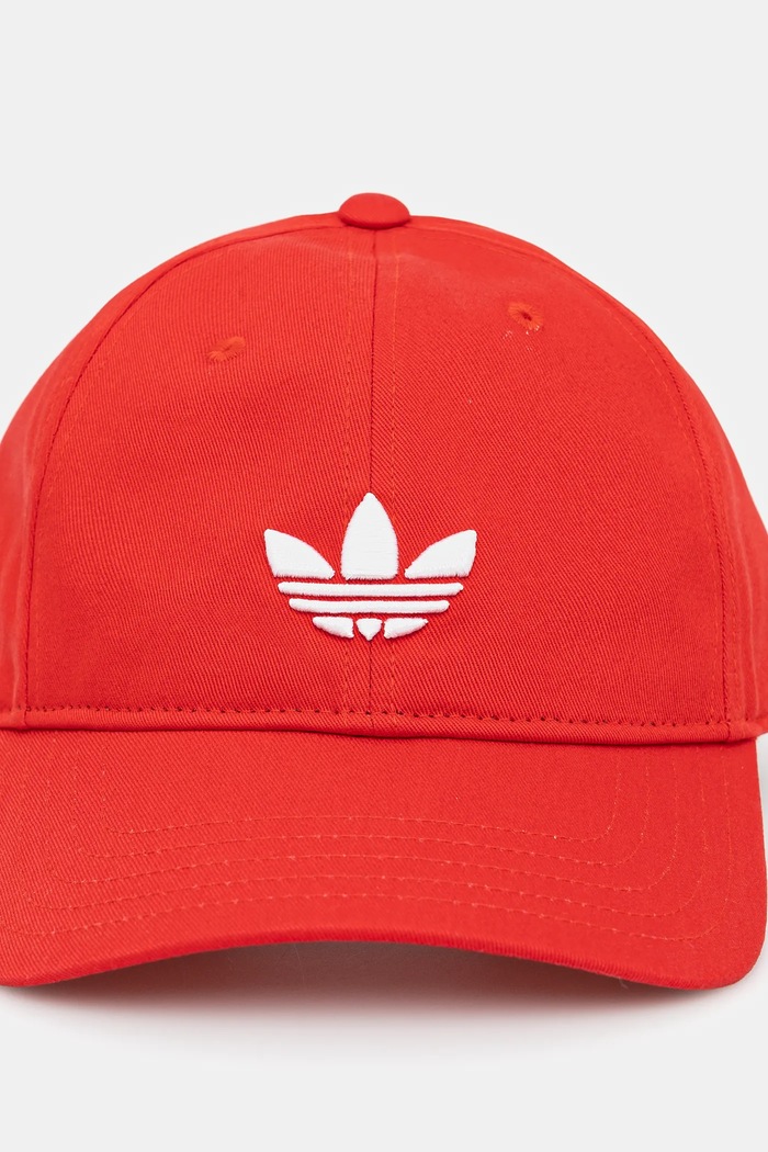 Bavlněná baseballová čepice adidas Originals BASEBALL AC JC6026 červená SS25