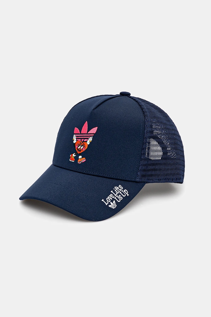 adidas Originals czapka z daszkiem Nelson bawełna granatowy JD0979