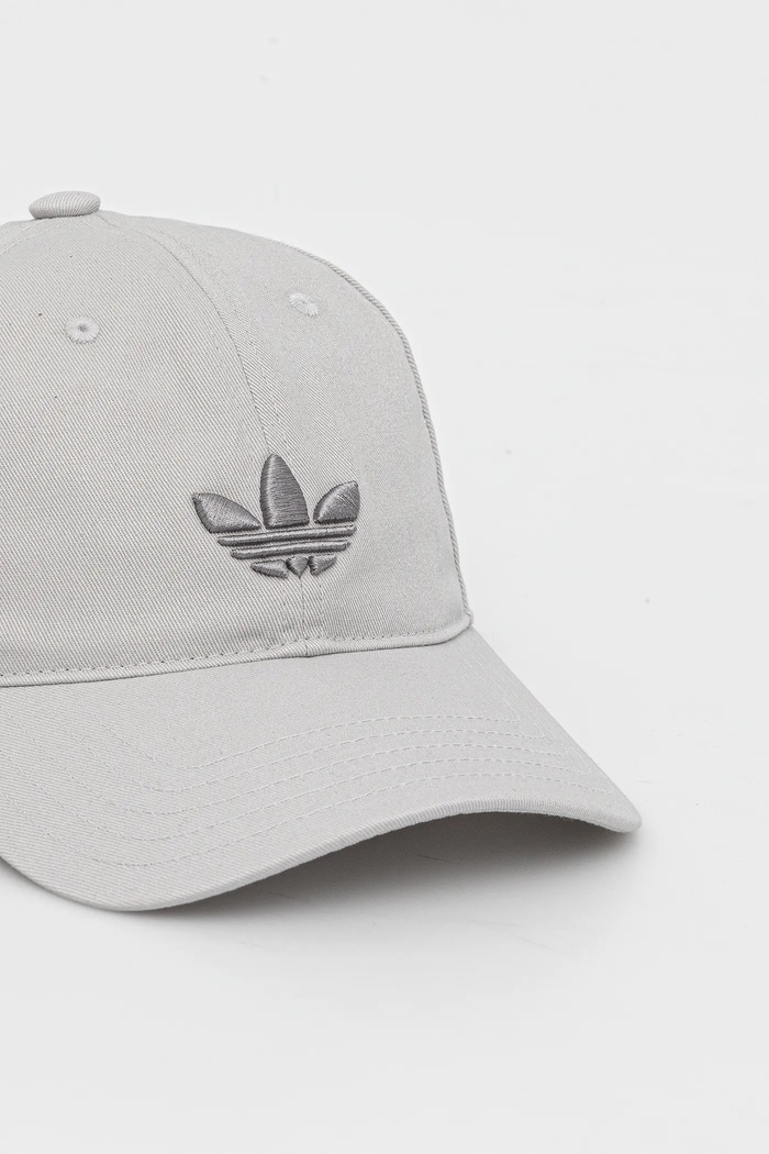 adidas Originals berretto da baseball in cotone JC6029 grigio SS25