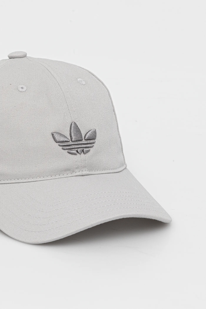 adidas Originals berretto da baseball in cotone JC6029 grigio SS25