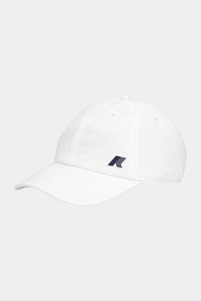 K-Way șapcă de baseball din bumbac uni alb K81433W