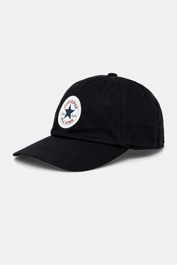 Converse Czapka z daszkiem bawełniana czarny 10027421.A05
