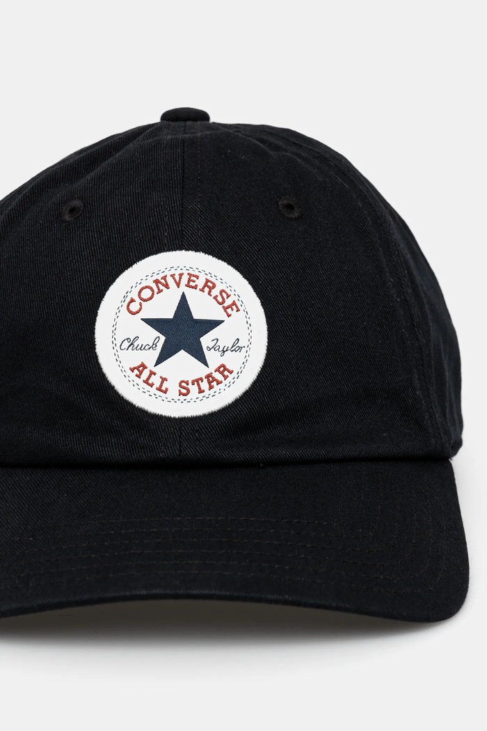 Converse Czapka z daszkiem bawełniana 10027421.A05 czarny SS25