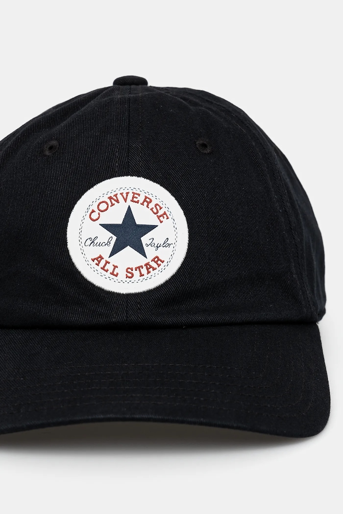 Converse Czapka z daszkiem bawełniana 10027421.A05 czarny SS25