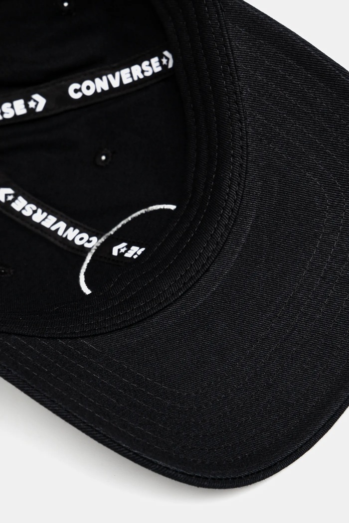 Akcesoria Converse Czapka z daszkiem bawełniana 10027421.A05 czarny