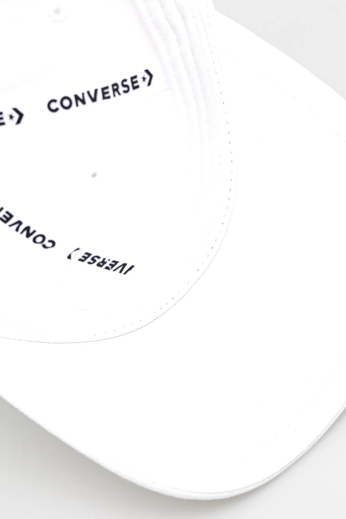 Βαμβακερό καπέλο του μπέιζμπολ Converse λευκό 10027421.A18