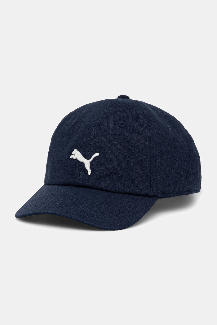 Puma czapka z daszkiem bawełna granatowy 25970.