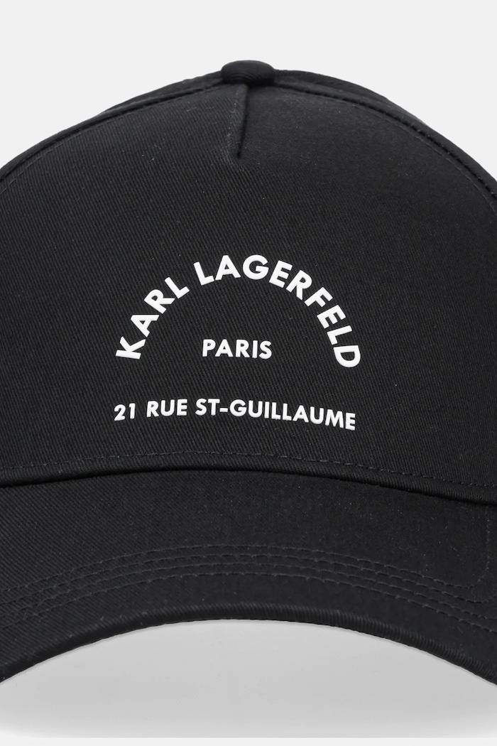 Bavlnená šiltovka Karl Lagerfeld K/RSG A1W33201 čierna AA00
