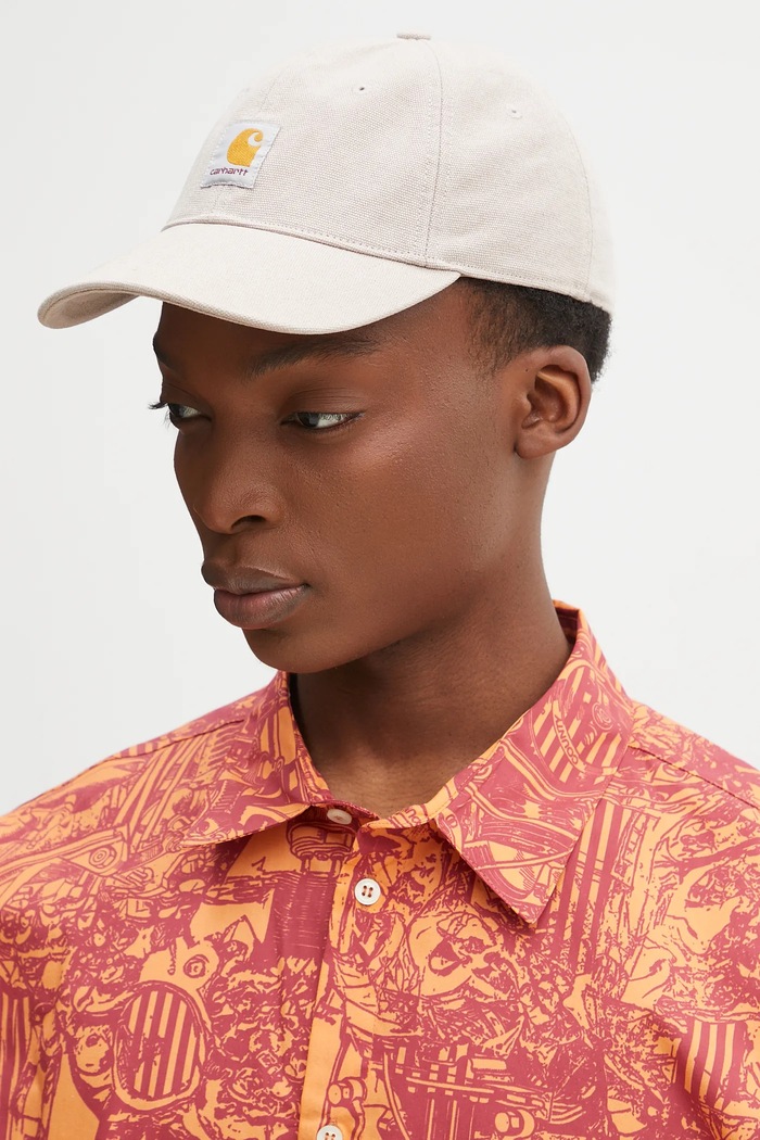 Βαμβακερό καπέλο του μπέιζμπολ Carhartt WIP Icon Cap I033359.2ORXX μπεζ SS25