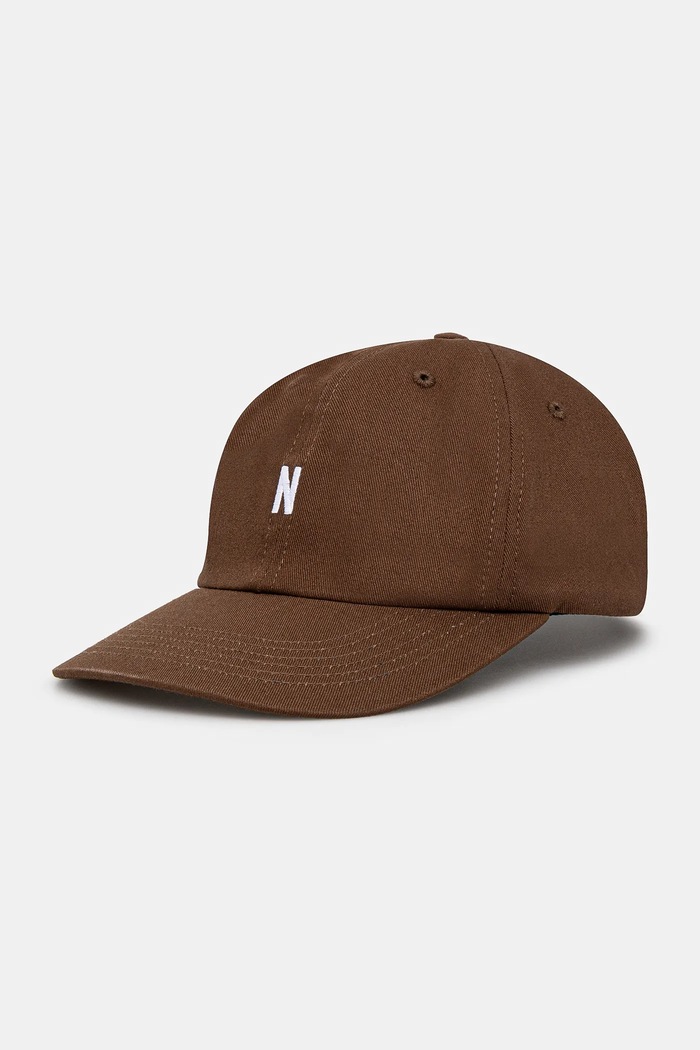 Bavlnená šiltovka Norse Projects Twill Sports Cap bavlna hnedá N80.0001.2033
