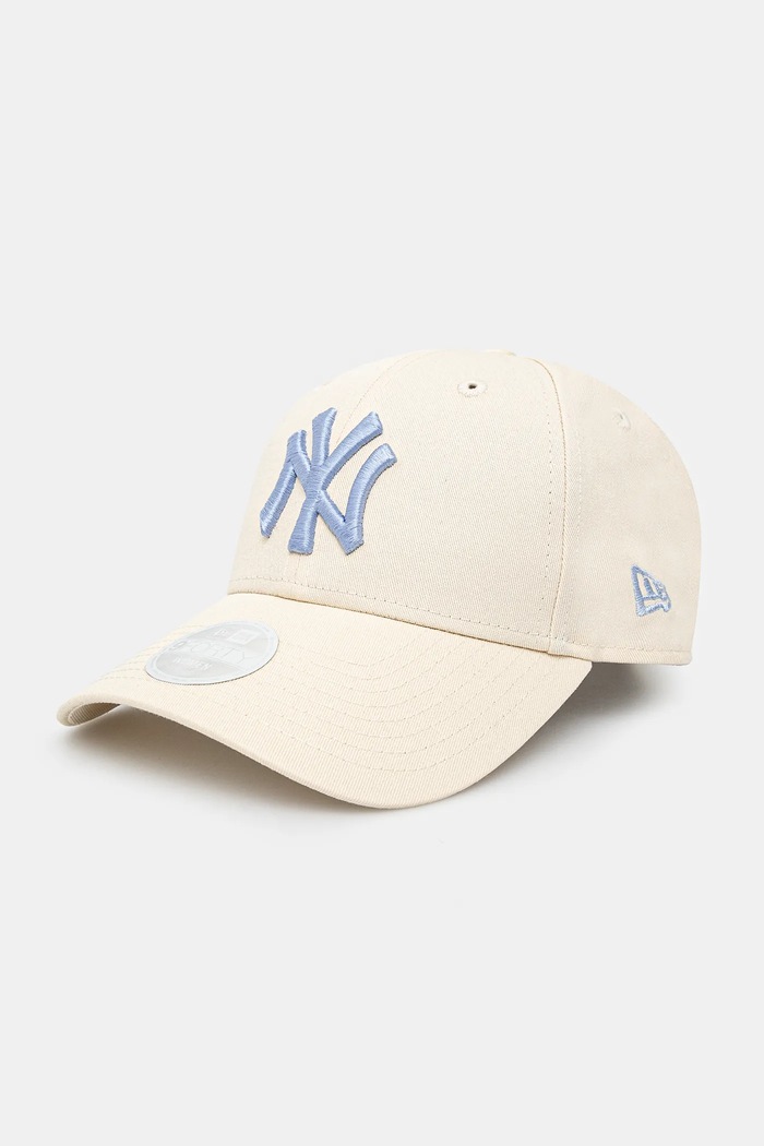 New Era czapka z daszkiem bawełniana aplikacja beżowy 60595171