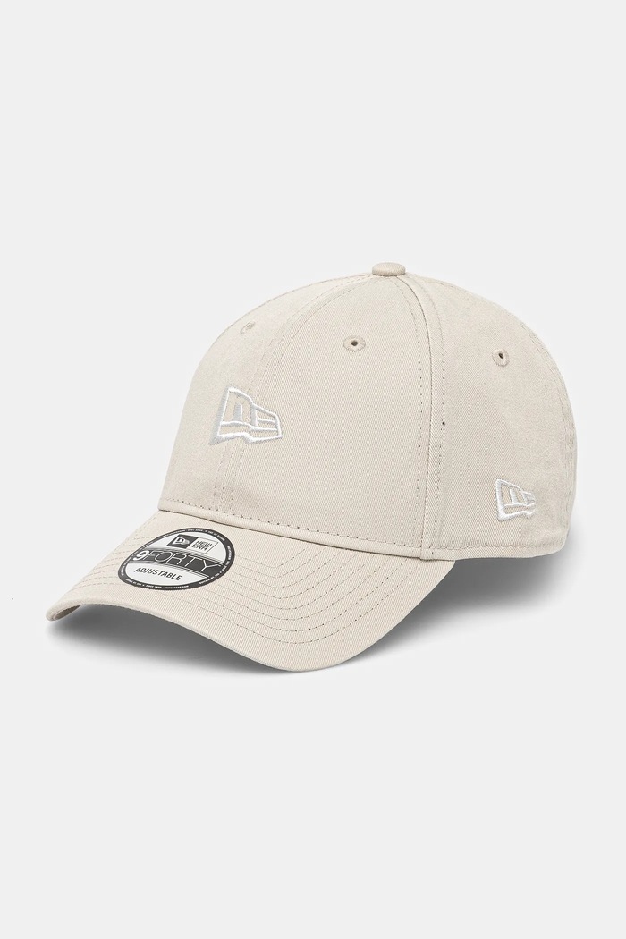 New Era czapka z daszkiem bawełniana aplikacja beżowy 60595464