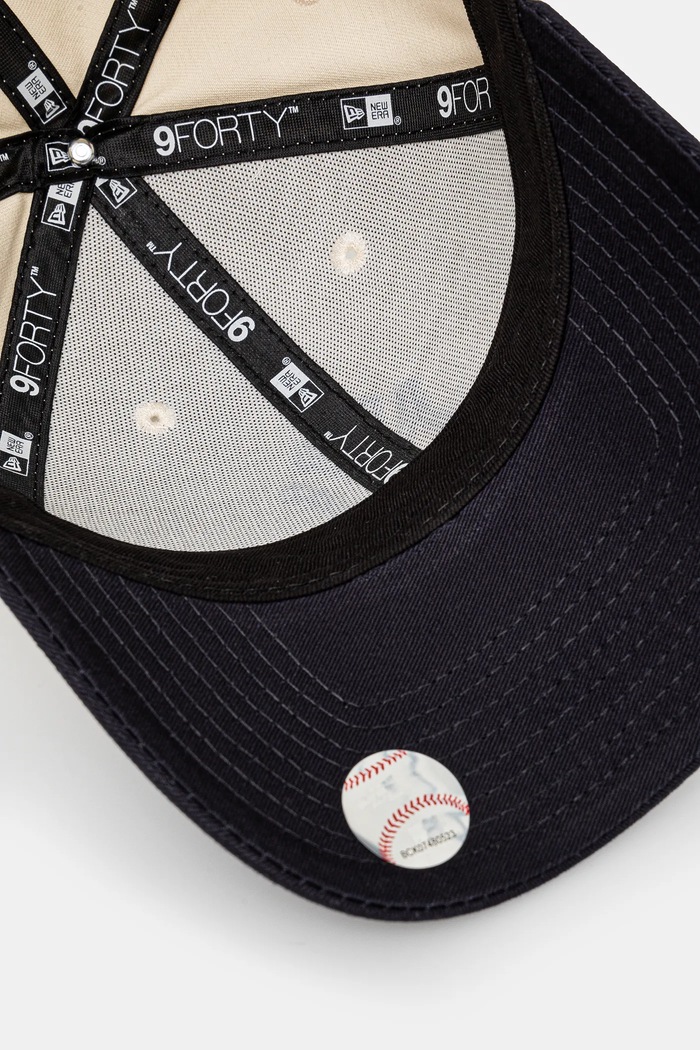 Бавовняна бейсболка New Era COLOURBLOCK 9FORTY® бежевий 60595215