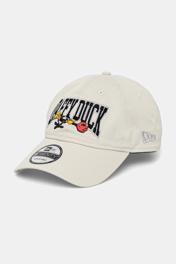 New Era czapka z daszkiem bawełniana aplikacja beżowy 60595282