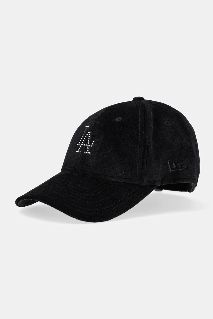 New Era czapka z daszkiem welurowa aplikacja czarny 60595351