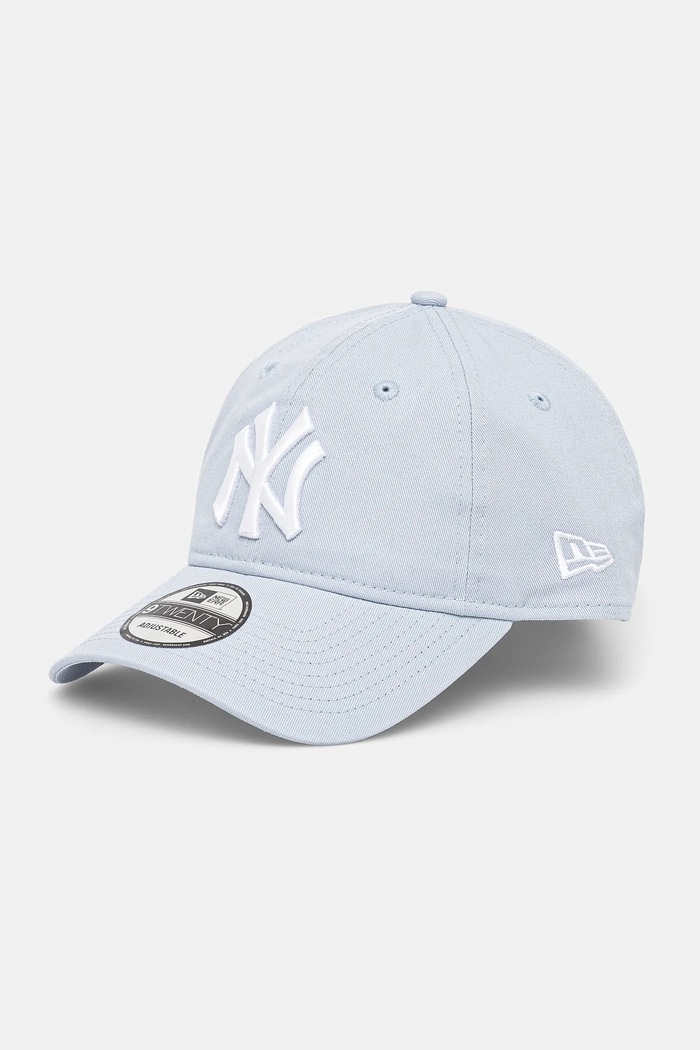 Bavlněná baseballová čepice New Era bavlna modrá 60595477