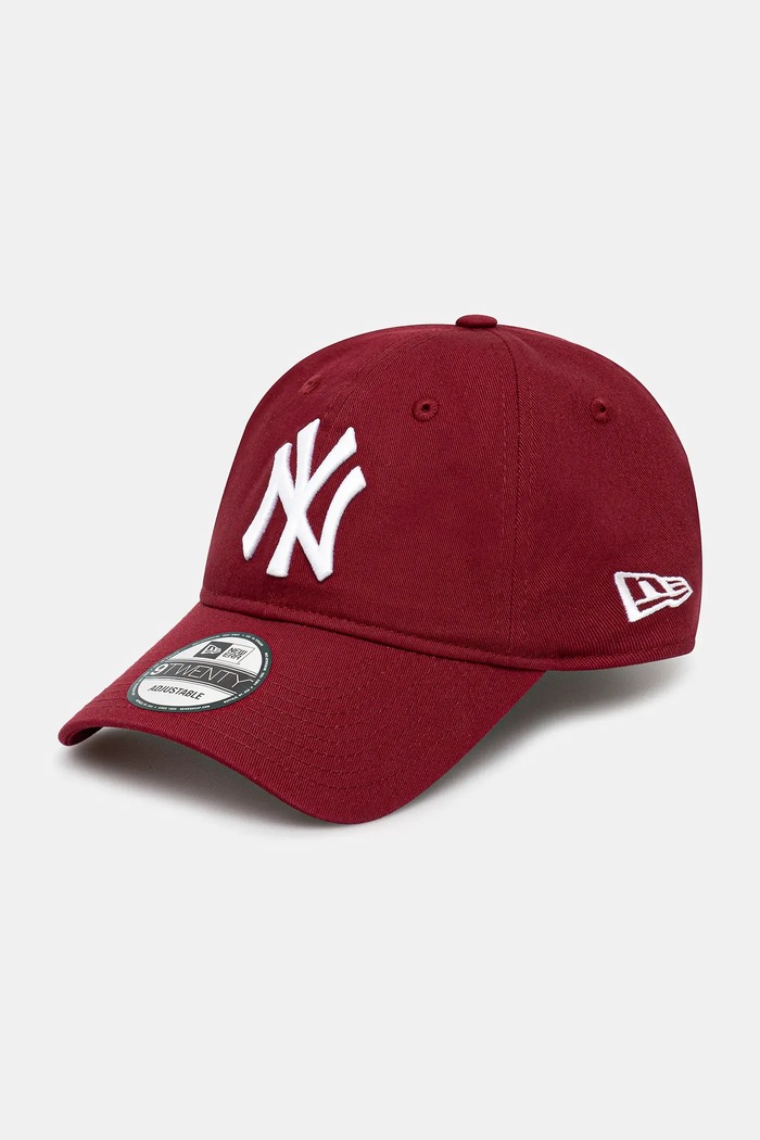 New Era șapcă de baseball din bumbac LEAGUE ESSENTIAL 9TWENTY® bumbac burgundia 60471469