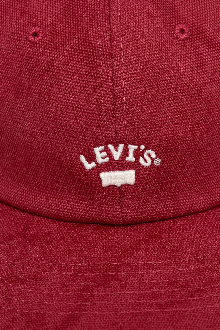 Памучна шапка с козирка Levi's 000AG.0012 червен SS25