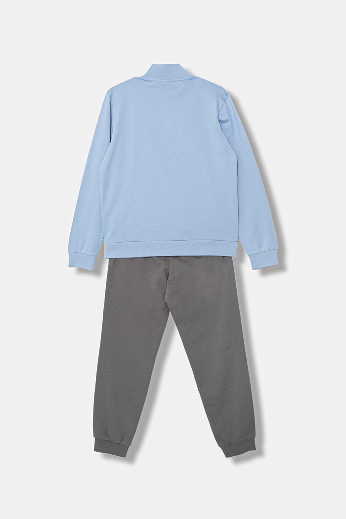 EA7 Emporio Armani komplet dresowy dziecięcy bawełniany 7B000030.AF10380 niebieski SS26