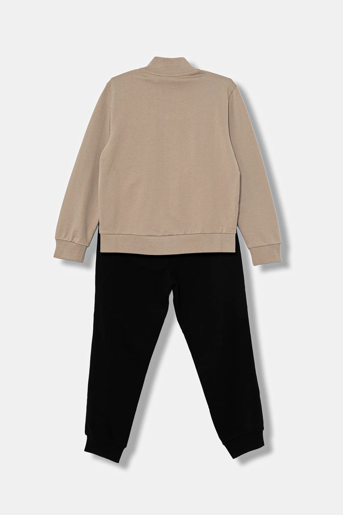 EA7 Emporio Armani komplet dresowy dziecięcy bawełniany 7B000030.AF10380 beżowy SS26