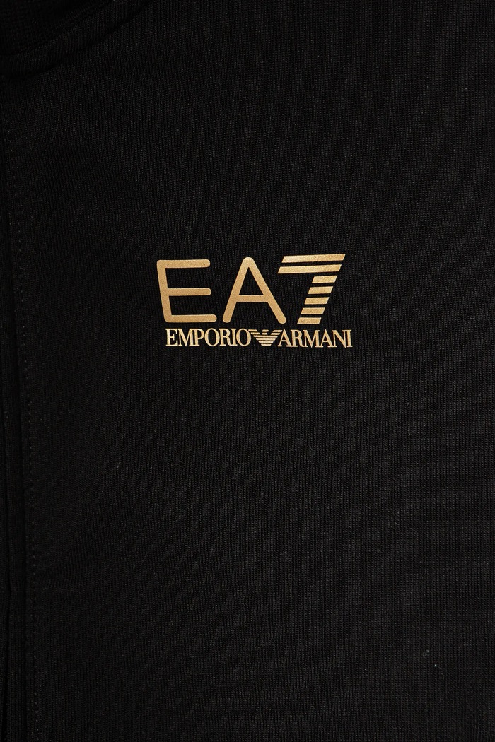 Chłopiec EA7 Emporio Armani komplet dresowy dziecięcy bawełniany 7B000030.AF10380 czarny