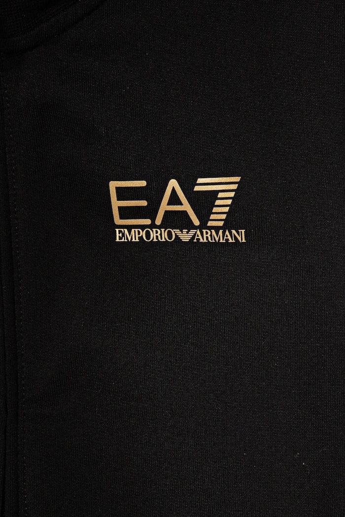 Chłopiec EA7 Emporio Armani komplet dresowy dziecięcy bawełniany 7B000030.AF10380 czarny