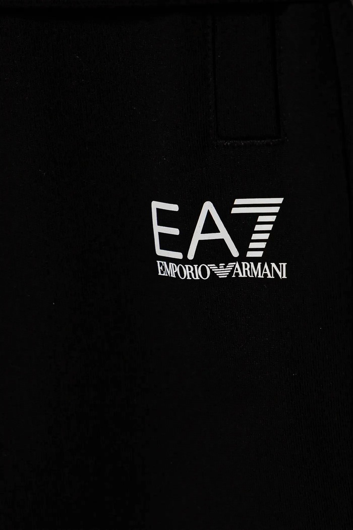 Chłopiec EA7 Emporio Armani komplet dresowy dziecięcy bawełniany 7B000030.AF10380 czarny