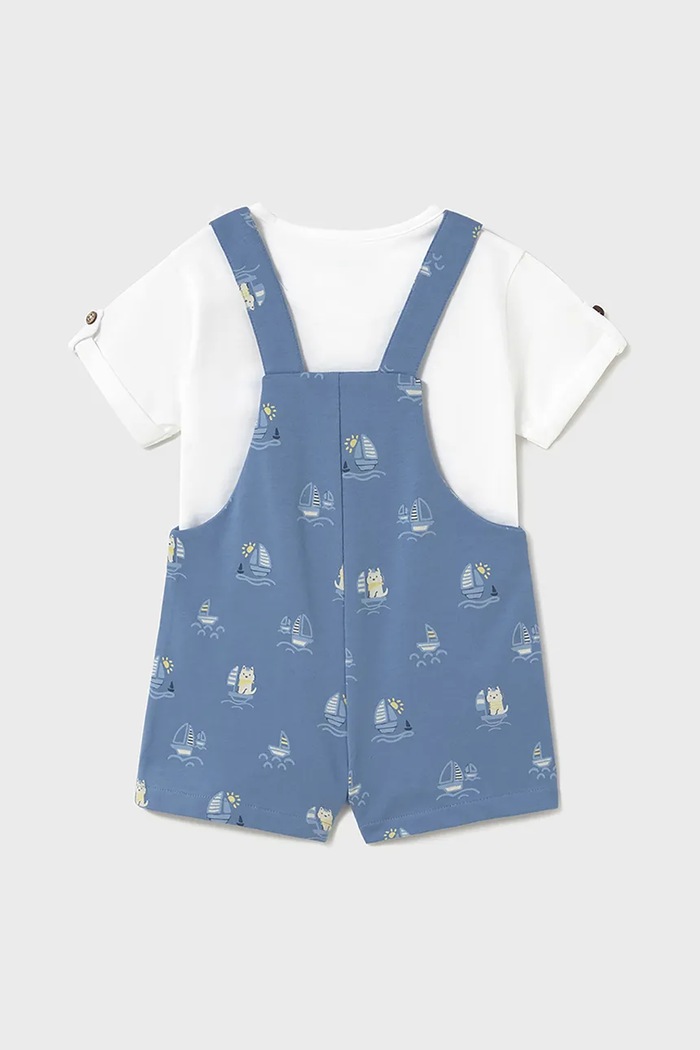 Mayoral set de bumbac pentru bebelusi 1650.3F.Baby.PPYA albastru SS25