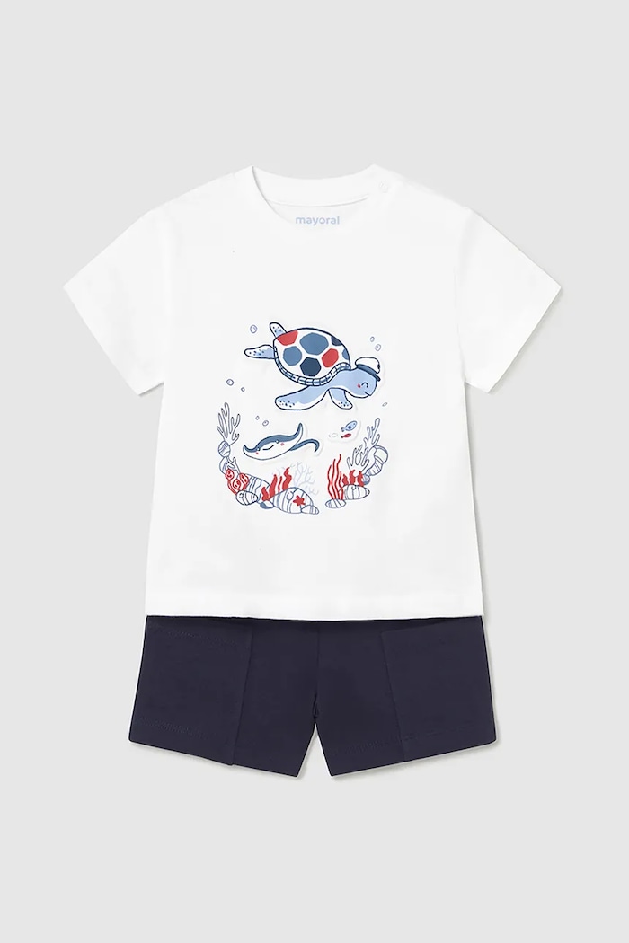 Mayoral set de bumbac pentru copii bumbac alb 1654.3E.Baby.PPYA
