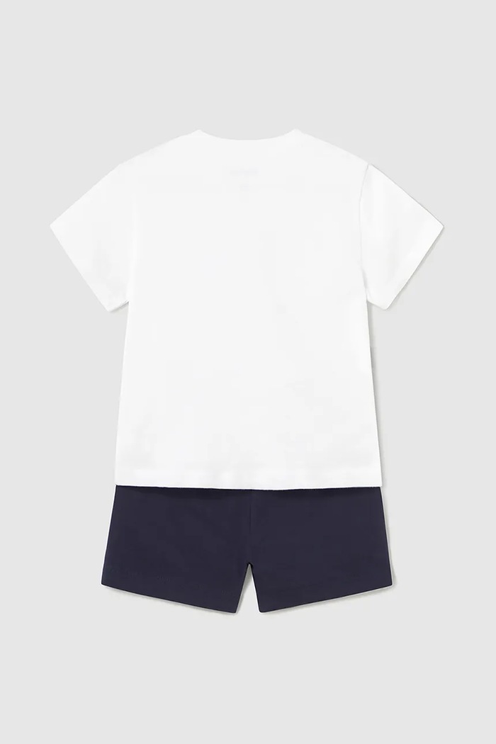 Mayoral set de bumbac pentru copii 1654.3E.Baby.PPYA alb SS25