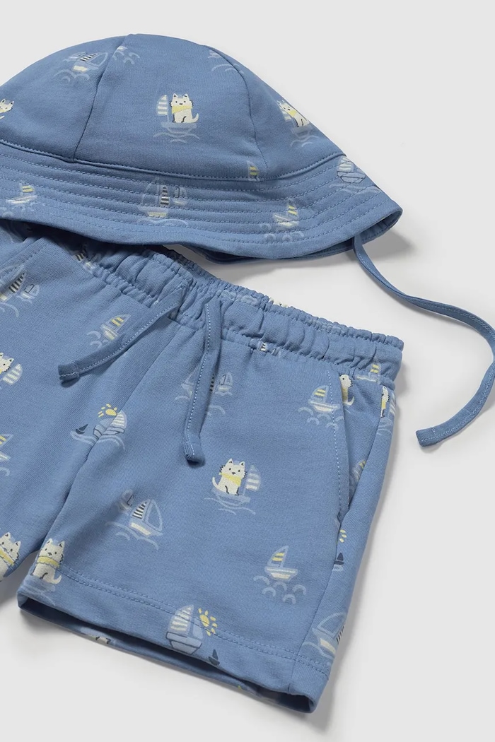 Set de bumbac pentru bebelusi Mayoral albastru 1655.3E.Baby.PPYA