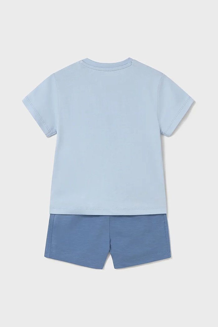 Mayoral komplet bawełniany dziecięcy 1656.3H.Baby.PPYA niebieski SS25