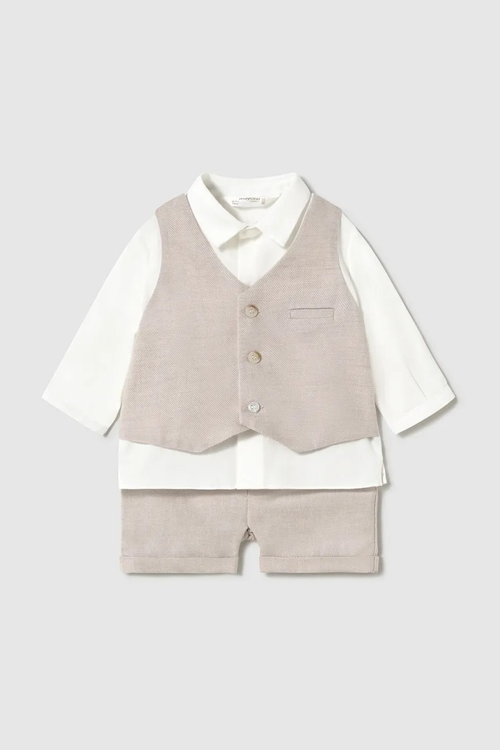 Mayoral Newborn compleu bebe bumbac bej 1212.1F.Newborn.PPYH