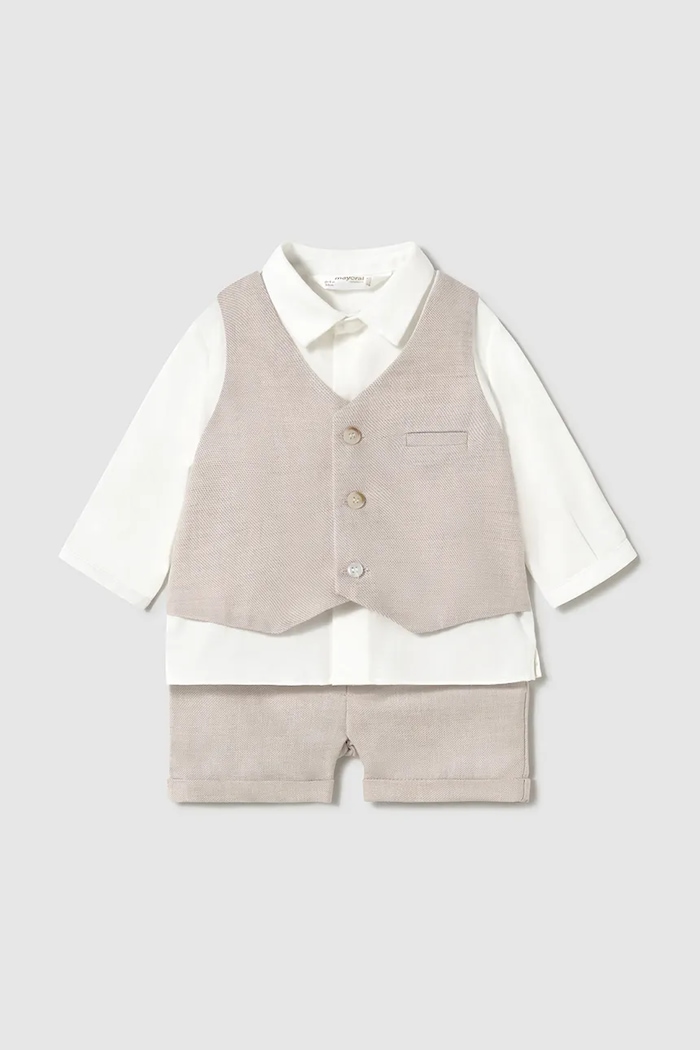 Mayoral Newborn compleu bebe bumbac bej 1212.1F.Newborn.PPYH