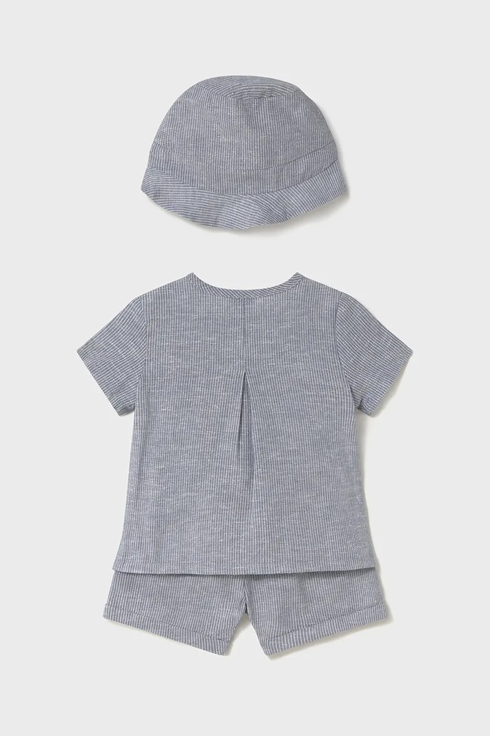 Kojenecká souprava ze lněné směsi Mayoral Newborn 1225.1L.Newborn.PPYH modrá SS25