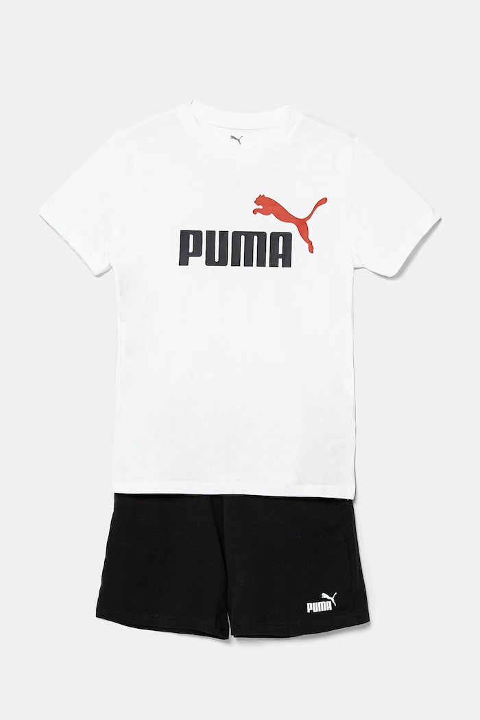 Detská bavlnená súprava Puma ESS 2 COLOR No. 1 Logo Tee and Shorts Set bavlna biela 686298
