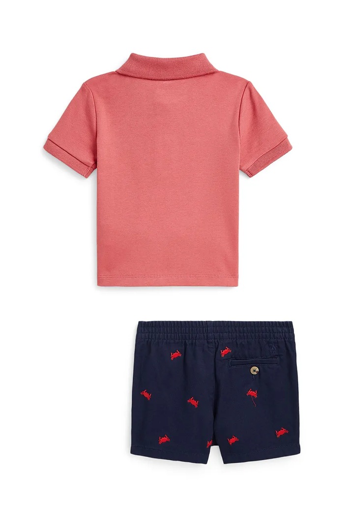 Dětská bavlněná souprava Polo Ralph Lauren 320965274001 růžová SS25