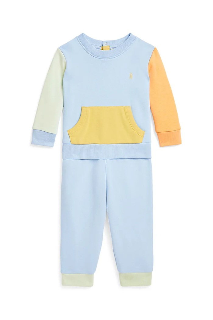 Βρεφική φόρμα Polo Ralph Lauren πλεκτό ύφασμα μπλε 320965308001