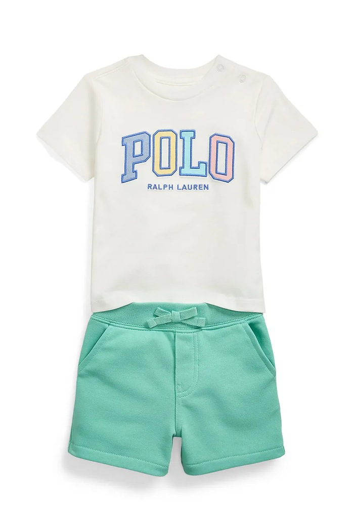 Polo Ralph Lauren komplet niemowlęcy nadruk biały 320966475001